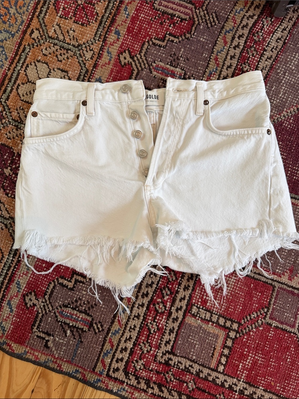 AGOLDE Parker Distressed Denim Cutoff Shorts
